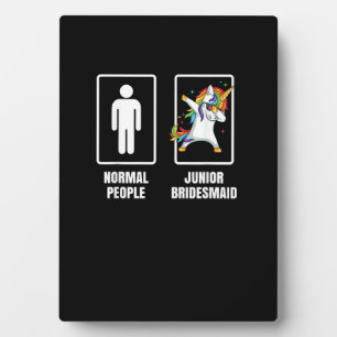 Dabbing Unicorn Kids Junior Bridesmaid Wedding Sun Plaque