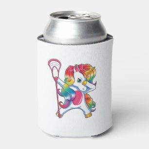 Dabbing Unicorn Lacrosse Funny Lax Player T-Shirt Can Cooler