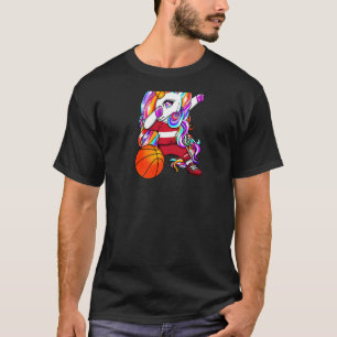 Dabbing Unicorn Latvia Basketball Fans Jersey Latv T-Shirt