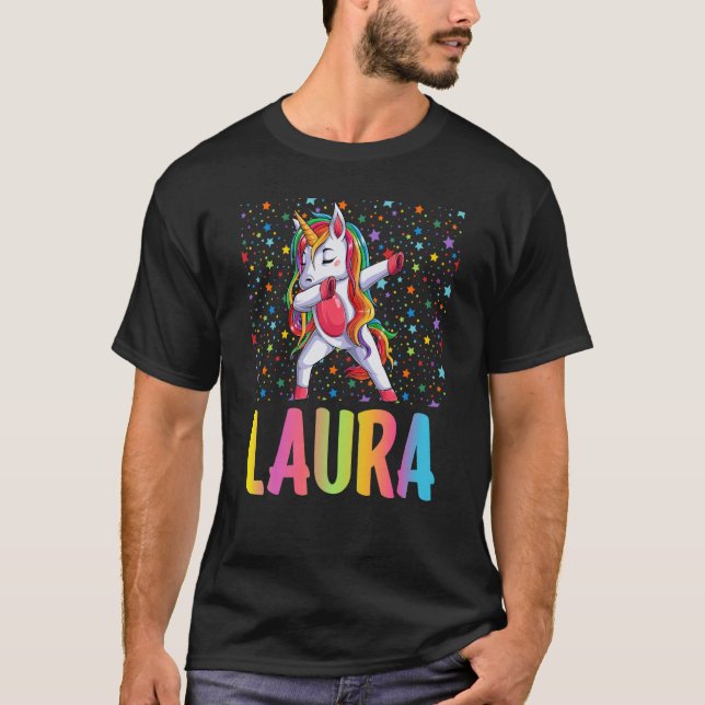 Dabbing Unicorn Laura T-Shirt (Front)