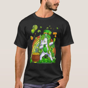 Dabbing Unicorn Leprechaun St Patrick's Day Irish  T-Shirt