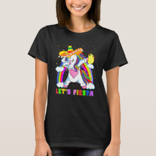 Dabbing Unicorn Lets Fiesta Cinco De Mayo Taco Pon T-Shirt