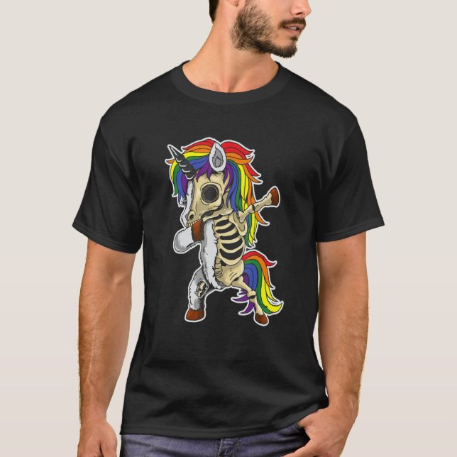 Dabbing Unicorn Lgbt Pride   Halloween 2022   Cute T-Shirt (Front)