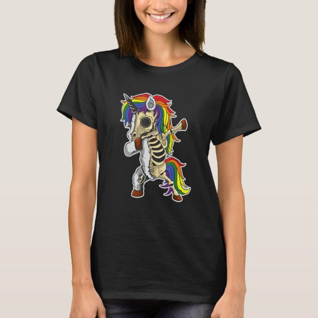 Dabbing Unicorn Lgbt Pride   Halloween 2022   Cute T-Shirt (Front)
