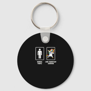 Dabbing Unicorn Lung Transplant Survivor Organ Rec Key Ring