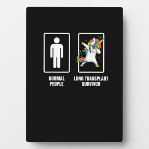 Dabbing Unicorn Lung Transplant Survivor Organ Rec Plaque