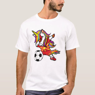 Dabbing Unicorn Macedonia Soccer Fans Jersey Maced T-Shirt