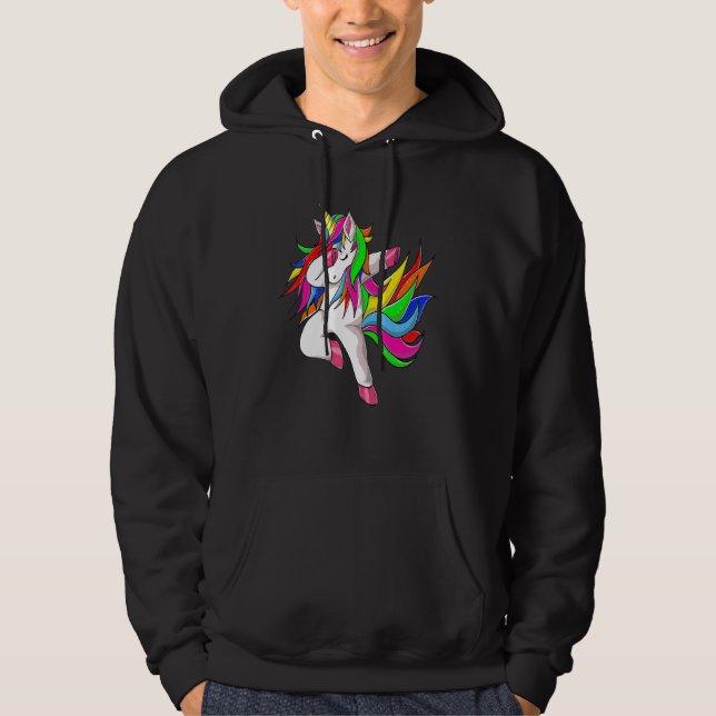 Dabbing Unicorn Magical Dab Dancing_4 Hoodie (Front)