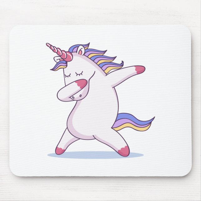 Dabbing Unicorn Mouse Pad (Front)