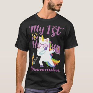 Dabbing Unicorn My First Holy Communion T-Shirt