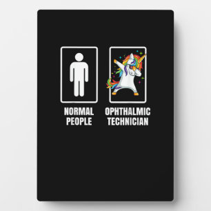Dabbing Unicorn Ophthalmic Technician Doctor Physi Plaque