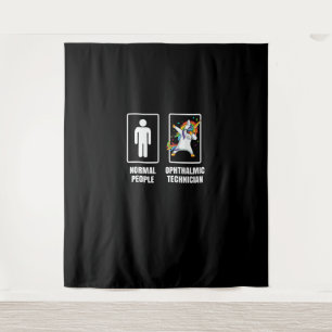 Dabbing Unicorn Ophthalmic Technician Doctor Physi Tapestry