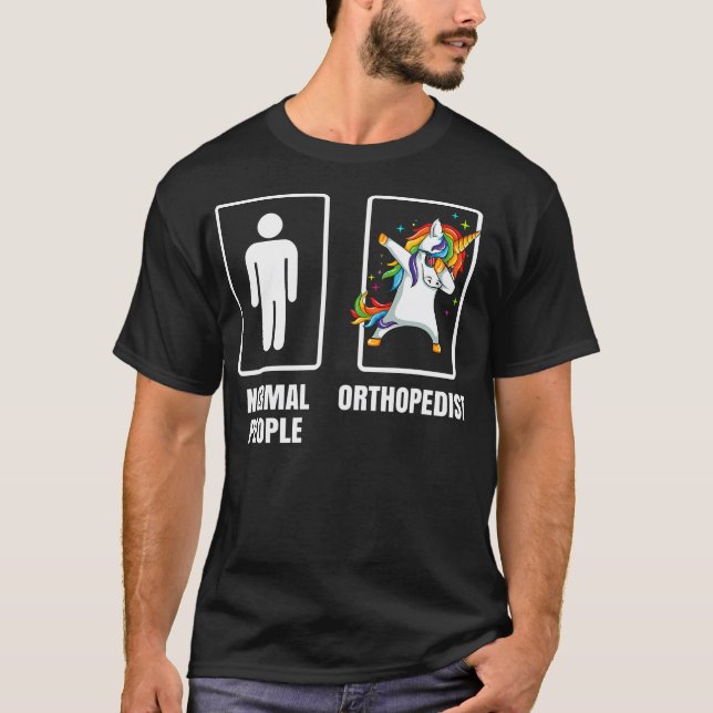 Dabbing Unicorn Orthopaedist Surgeon Physician Doc T-Shirt (Front)