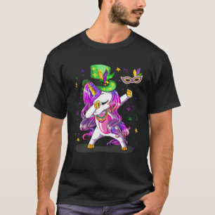 Dabbing Unicorn Outfits Mardi Gras T-Shirt