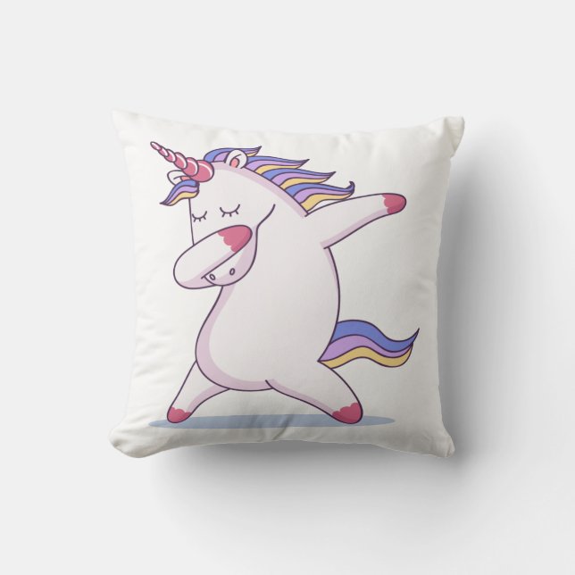 Dabbing Unicorn Pillow (Front)