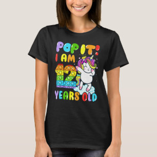 Dabbing Unicorn Pop It I Am 12 Years Old Fidget 12 T-Shirt