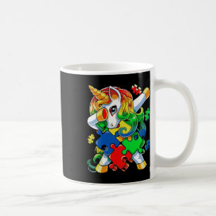 Dabbing Unicorn Puzzle Piece Autism Awareness Cute Coffee Mug
