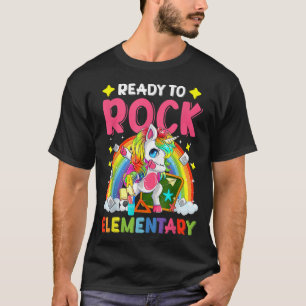 Dabbing Unicorn Ready To Rock Elementary Back To S T-Shirt