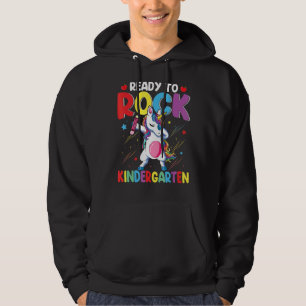Dabbing Unicorn Ready To Rock Kindergarten Back To Hoodie