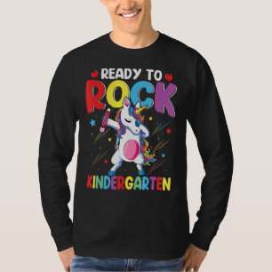 Dabbing Unicorn Ready To Rock Kindergarten Back To T-Shirt