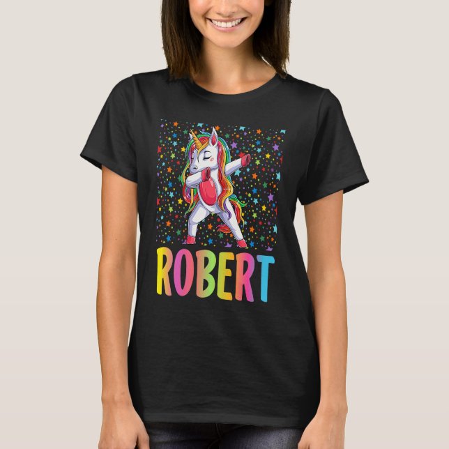Dabbing Unicorn Robert T-Shirt (Front)