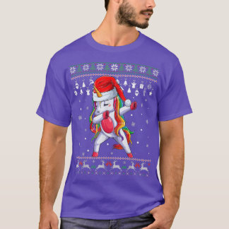 Dabbing Unicorn Santa Sweater Christmas Ugly Kids 
