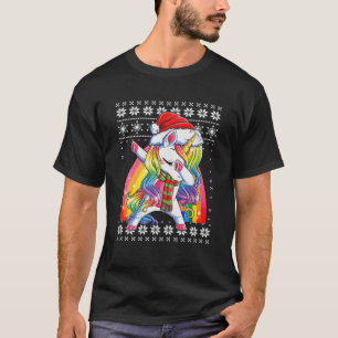 Dabbing Unicorn Santa Sweater Christmas Ugly Kids
