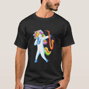 Dabbing Unicorn Saxophone Player Saxophonist T-Shirt