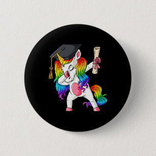 Dabbing Unicorn School Graduation Dab Girls Kids T 6 Cm Round Badge