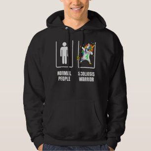 Dabbing Unicorn Scoliosis Warrior Survivor Hoodie