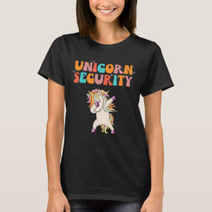 Dabbing Unicorn Security Adult Halloween Costume M T-Shirt