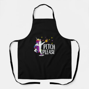 Dabbing Unicorn Softball T Shirt Dab Soft Ball Gea Apron