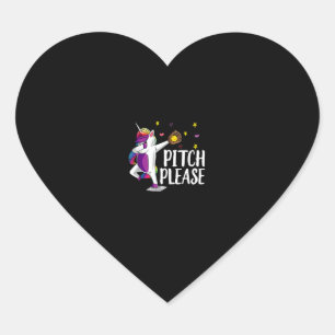 Dabbing Unicorn Softball T Shirt Dab Soft Ball Gea Heart Sticker