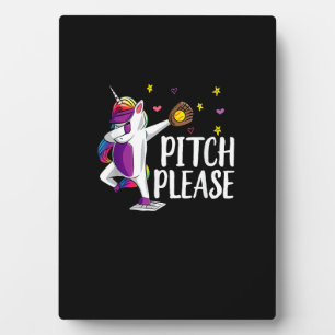 Dabbing Unicorn Softball T Shirt Dab Soft Ball Gea Plaque