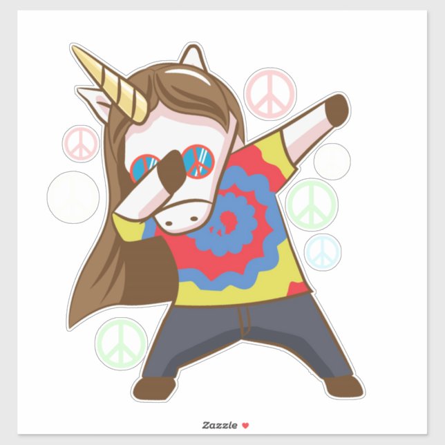 Dabbing Unicorn Sticker (Sheet)
