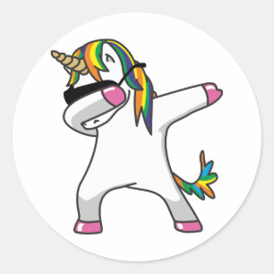 Dabbing Unicorn Stickers