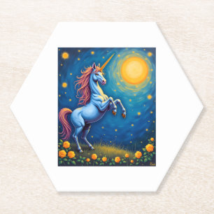 Dabbing Unicorn T Shirt - Funny Dab Dance Rainbow Paper Coaster