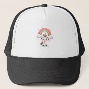 Dabbing Unicorn T Shirt - Funny Dab Dance Rainbow Trucker Hat