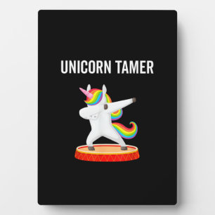 Dabbing Unicorn Tamer Circus Carnival Funny Gift T Plaque
