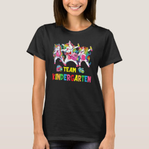 Dabbing Unicorn Team Kindergarten Teacher Student T-Shirt