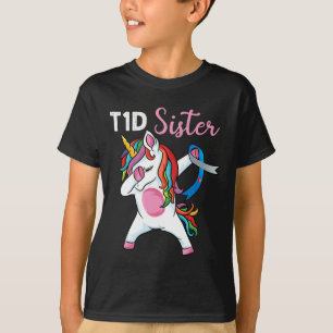 Dabbing unicorn to Support sister Type 1 Diabetes  T-Shirt