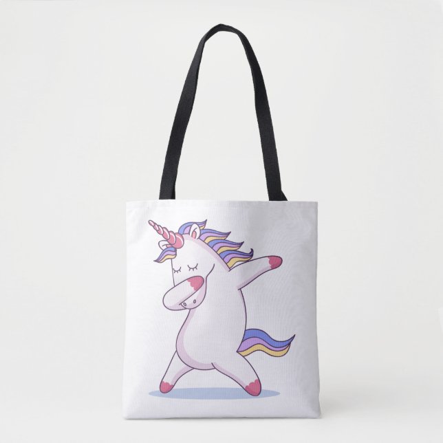 Dabbing Unicorn Tote Bag (Front)