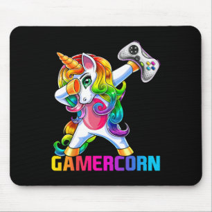 Dabbing Unicorn Video Game Controller Gamer Girl  Mouse Mat