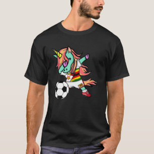 Dabbing Unicorn Zimbabwe Soccer Fans Jersey Zimbab T-Shirt