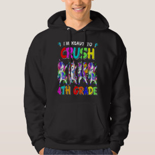 Dabbing Unicorns Ready To Crush Fourth Grade Back Hoodie