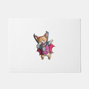 Dabbing Vampire Corgi Cute Halloween Corgi Funny Doormat