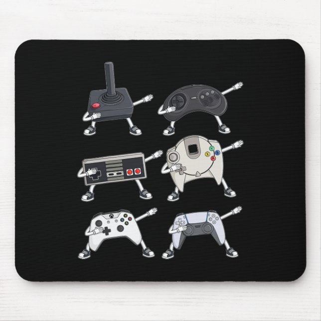 Dabbing Video Gamer Controllers Fun Boys Kids Game Mouse Mat (Front)