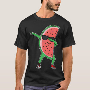 Dabbing Watermelon Kawaii Dab Summer Fruit Melon L T-Shirt
