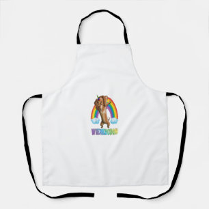 Dabbing Weinercorn Dachshund Halloween Funny Dab D Apron