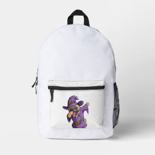 Dabbing Witch Pug Cute Halloween Pugs Funny Dab Printed Backpack